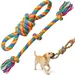Yiankon Hundespielzeug 2er Set Regenbogen-Seilspielzeuge
