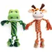 Yiankon Hundespielzeug aus Baumwollseil und Plüsch, Krokodil und Giraffe
