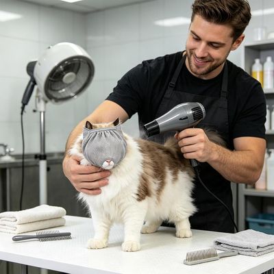Fukumaru Atmungsaktiver Maulkorb für Katzen, Pflege und Tierarzt