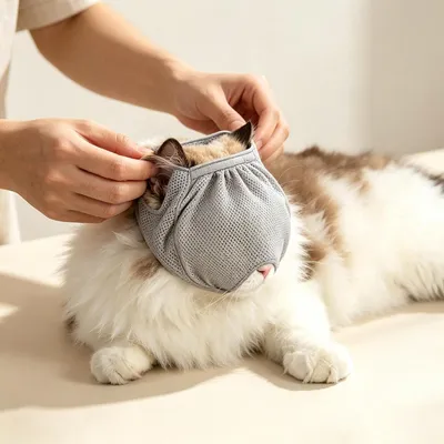 Fukumaru Atmungsaktiver Maulkorb für Katzen, Pflege und Tierarzt