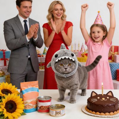 Fukumaru Hai-Mütze für Katzen, warm und verstellbar
