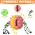 Fukumaru Balle interactive chien avec friandises TPR durable