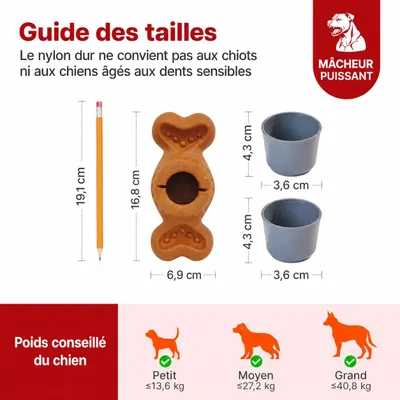 Yiankon Jouet Grand Chien Os à Mâcher Moule Congélation Porte-Friandises