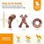 Yiankon Kauspielzeug Hund, 3er Set Nylon-Knochen mit Bacongeschmack