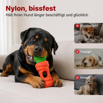 Yiankon Karotten-Kauspielzeug aus Nylon und Kaffeeholz