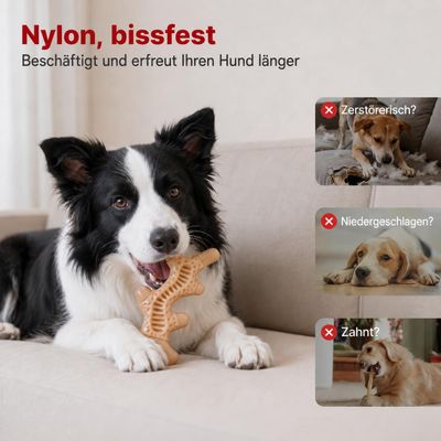Yiankon Kauspielzeug für mittelgroße und große Hunde Nylon