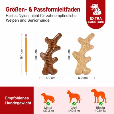 Yiankon Jouets à mâcher pour chien lot de 2, nylon bacon