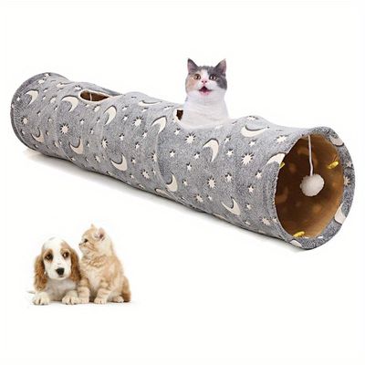 Fukumaru Tunnel chat phosphorescent pliable avec boule
