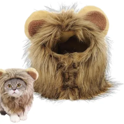 Fukumaru Löwenmähne für Katzen, warmes Kostüm, verstellbar Fukumaru Löwenmähne für Katzen, warmes Kostüm, verstellbar