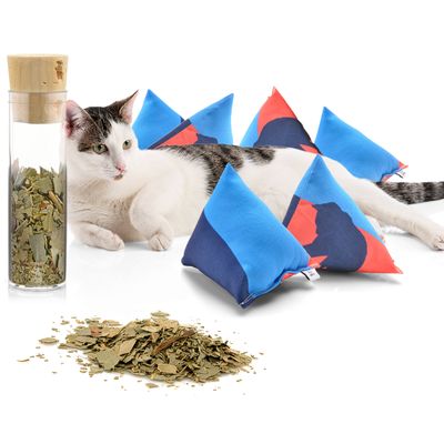 Canadian Cat Company Schmusekissen 6er-Set Katzenminze Pyramide XL