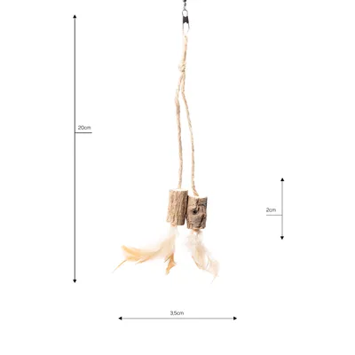 Canadian Cat Company Matatabi Doppel-Stick mit Federn & Kordel