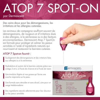 DERMOSCENT ATOP 7 — Spot-on apaisant Chiens & Chats 0 DERMOSCENT ATOP 7 — Spot-on apaisant Chiens & Chats 0