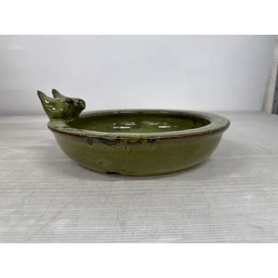 Esschert Design FB489 Bain d'oiseau Rond en céramique