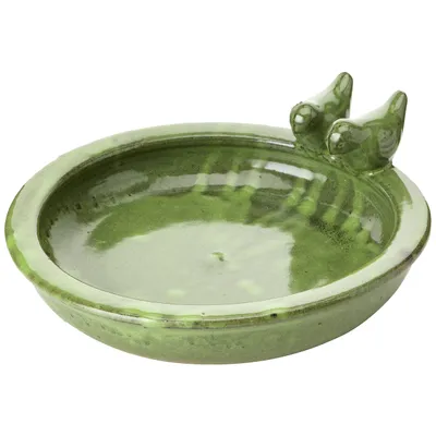 Esschert Design FB489 Bain d'oiseau Rond en céramique