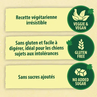 DUVOPLUS Garden Bites — Os vegan pour chien Large x3 DUVOPLUS Garden Bites — Os vegan pour chien Large x3