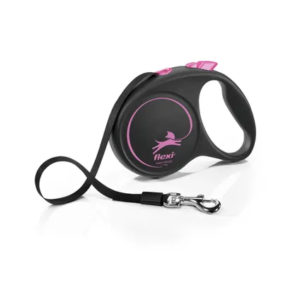 FLEXI Black Design L — Laisse rétractable 5 m jusqu'à FLEXI Black Design L — Laisse rétractable 5 m jusqu'à