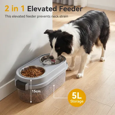 Nobleza 2 IN 1 Comedero Perro Elevado con Almacenamiento Hermético Nobleza 2 IN 1 Comedero Perro Elevado con Almacenamiento Hermético