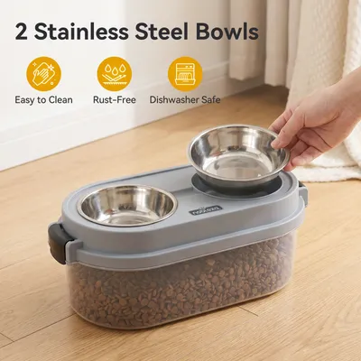 Nobleza 2 IN 1 Comedero Perro Elevado con Almacenamiento Hermético Nobleza 2 IN 1 Comedero Perro Elevado con Almacenamiento Hermético