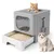 Nobleza Arenero de Acero Inoxidable para Gatos con Cajón Nobleza Arenero de Acero Inoxidable para Gatos con Cajón