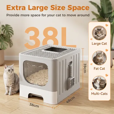 Nobleza Arenero de Acero Inoxidable para Gatos con Cajón