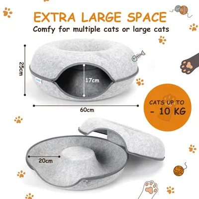 Nobleza Gato Túnel para Gatos de Fieltro