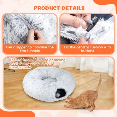 Nobleza Gato Túnel para Gatos de Peluche Nobleza Gato Túnel para Gatos de Peluche