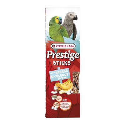 Versele Prestige Sticks Papageien mit Banane & Kokostopping