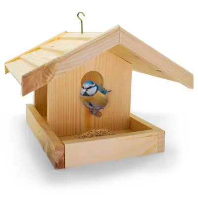 Silberkraft DIY Vogelhaus – Futterhaus für Wildvögel zum Aufhängen