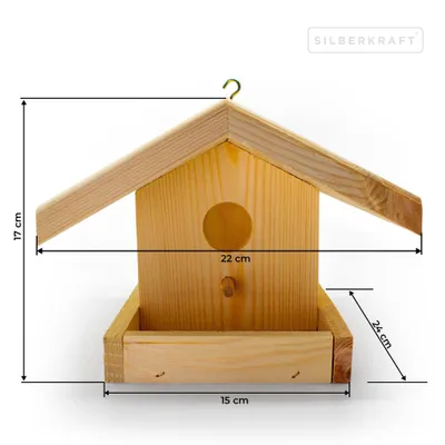 Silberkraft DIY Vogelhaus – Futterhaus für Wildvögel zum Aufhängen