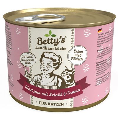 Betty´s Landhausküche Katze mit Leinöl 6x200gD