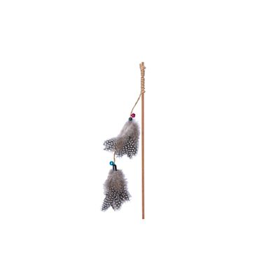 Quapas Cat Toy Fishing Rod Feather Double