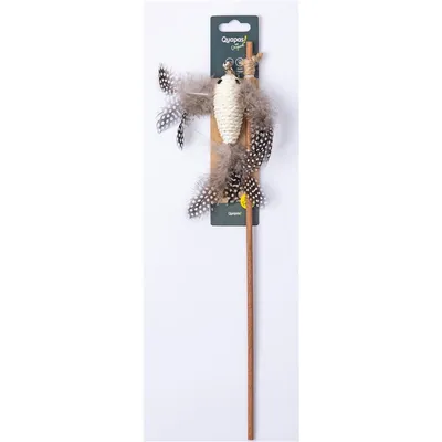 Quapas Cat Toy Fishing Rod Bird Quapas Cat Toy Fishing Rod Bird