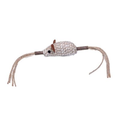 Quapas Cat Toy Mouse witth Feathers