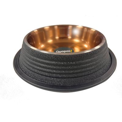 Quapas Dog Bowl non-skid Black
