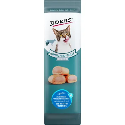 Dokas Hühnchen-Rolle mit Thunfisch 10 g - 32 Stück / Sparpaket Dokas Hühnchen-Rolle mit Thunfisch 10 g - 32 Stück / Sparpaket