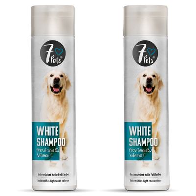 7Pets White Shampoo – Hundeshampoo für helles und weißes Fell