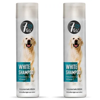 7Pets White Shampoo – Hundeshampoo für helles und weißes Fell