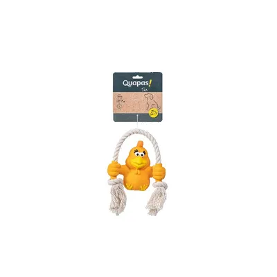 Quapas Dog Toy Fun LatexChicken with Rope Quapas Dog Toy Fun LatexChicken with Rope