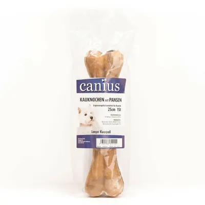 Canius Kauknochen mit Pansenfüllung 25cm Canius Kauknochen mit Pansenfüllung 25cm