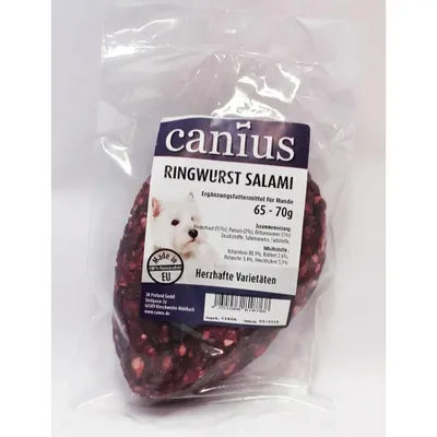 Canius Ringwurst Salami Klein 65g Canius Ringwurst Salami Klein 65g