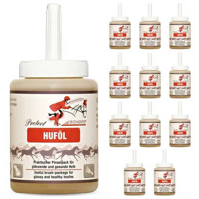 Schopf Riders Protect Huföl mit Pinsel – Hufpflege für Pferde Schopf Riders Protect Huföl mit Pinsel – Hufpflege für Pferde