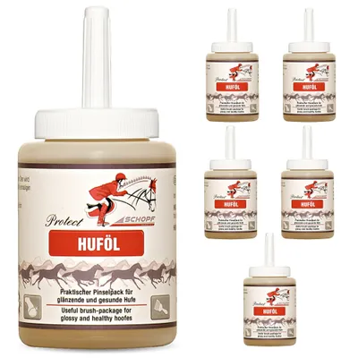 Schopf Riders Protect Huföl mit Pinsel – Hufpflege für Pferde Schopf Riders Protect Huföl mit Pinsel – Hufpflege für Pferde