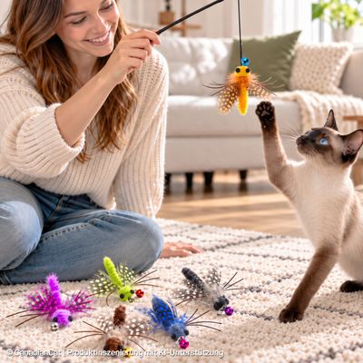Canadian Cat Company 6er-Set Katzenangel-Anhänger