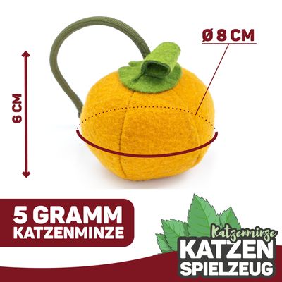 Canadian Cat Company Katzenspielzeug Kürbis mit Katzenminze handgef.