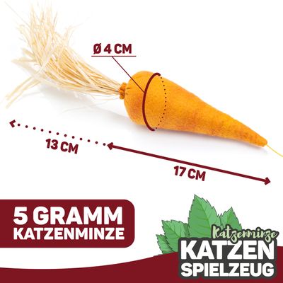 Canadian Cat Company Katzenspielzeug Karotte mit Katzenminze handgef.