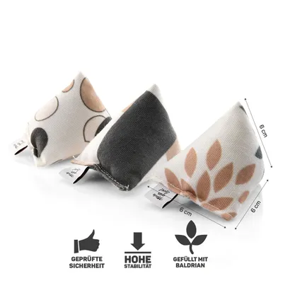 Canadian Cat Company 3er-Set Baldrian Mini-Pyramiden