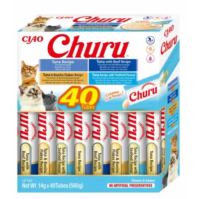 INABA - Friandise pour chat - Churu Purée Multipack