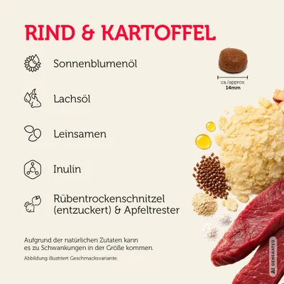 Mera Hundefutter Adult Rind & Kartoffel