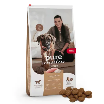 Mera Hundefutter Junior Truthahn & Reis