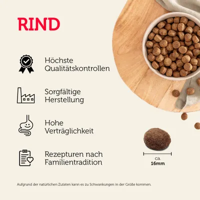 Mera Hundefutter Trocken mit Rind